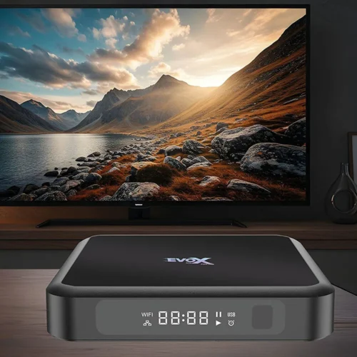 EVO X PRO 8K Android TV Box EVO X PRO 8K Android TV Box Frontansicht